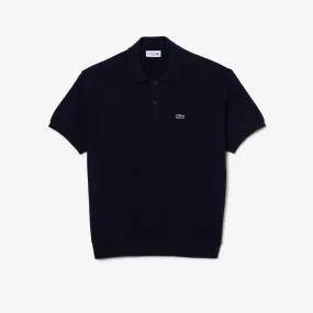 Lacoste Men's Organic Cotton Polo Neck Sweater Navy Blue AH7642 423