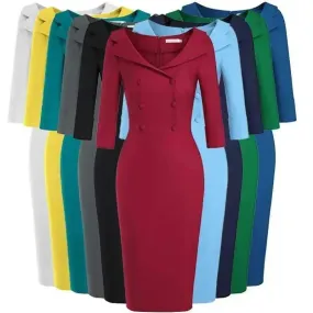 Ladies retro sweetheart collar casual wine dance dress foreign trade wide collar pencil skirt