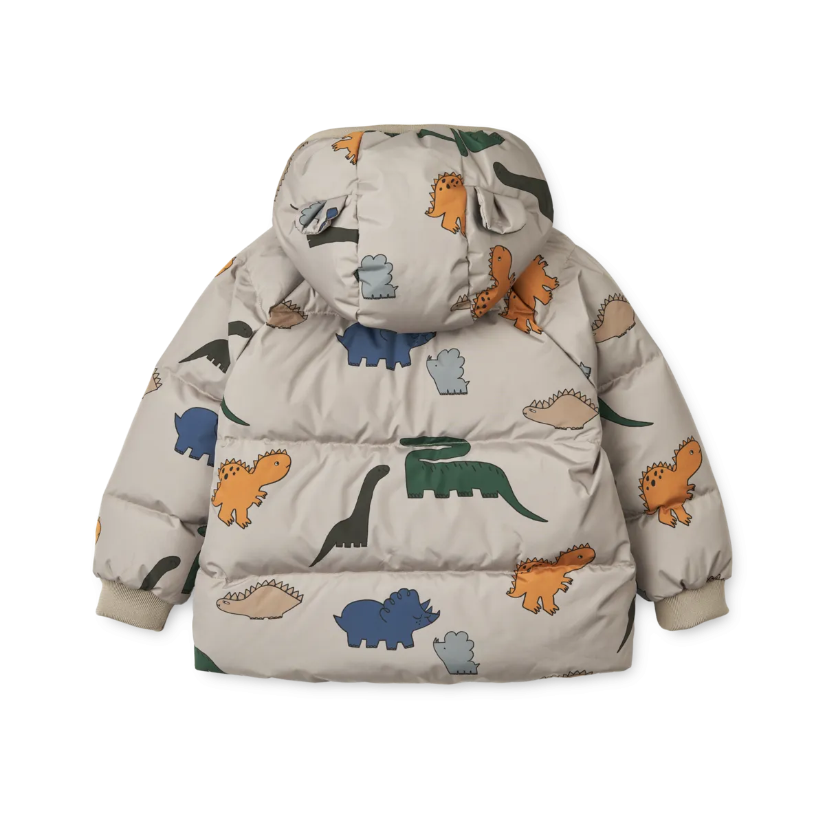 Liewood Polle Down Puffer Jacket | Dinosaurs /Fog