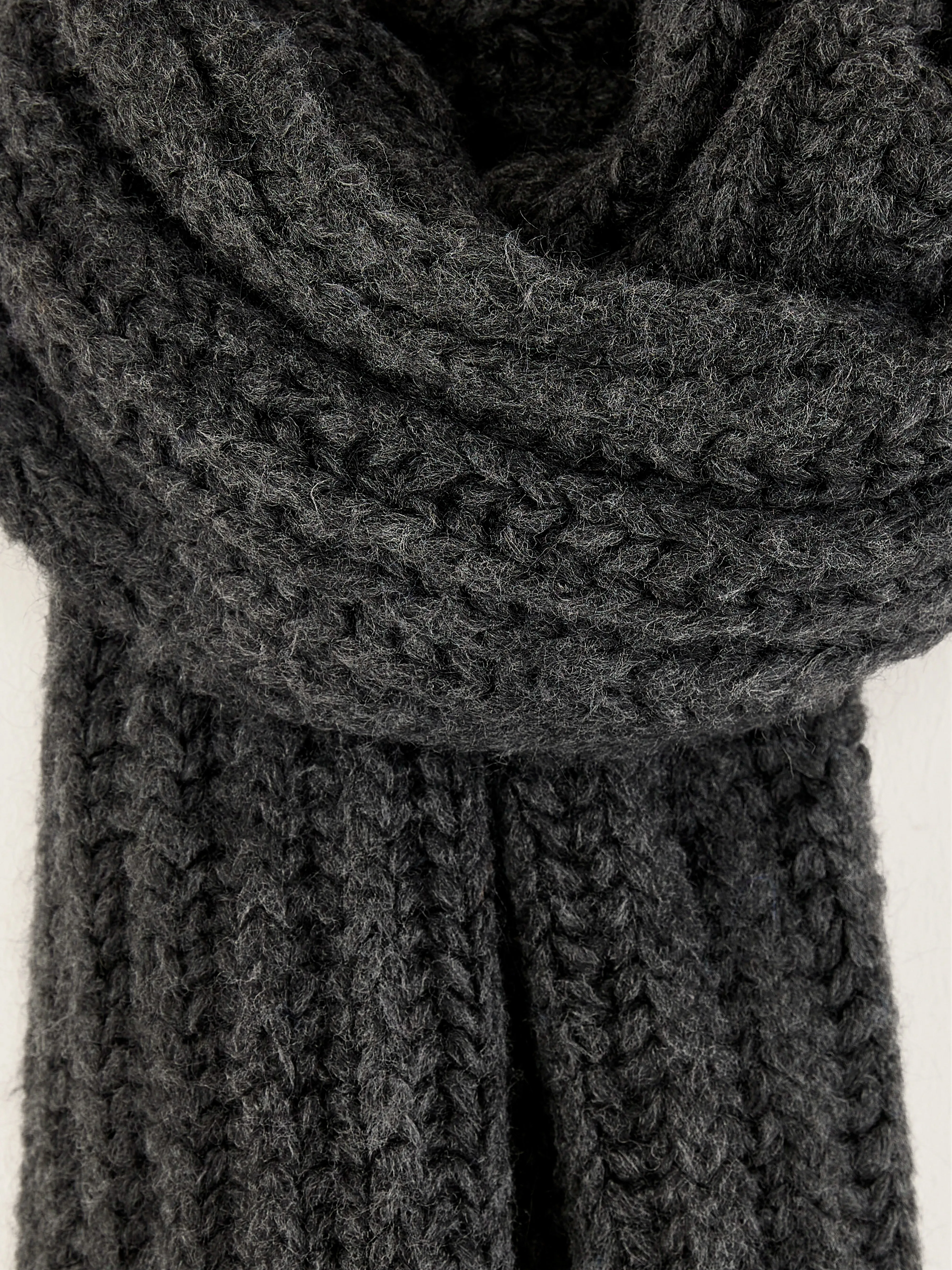 Lioko ribbed scarf (242 / M / MID GREY)