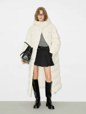 Long Line Hood Down Coat