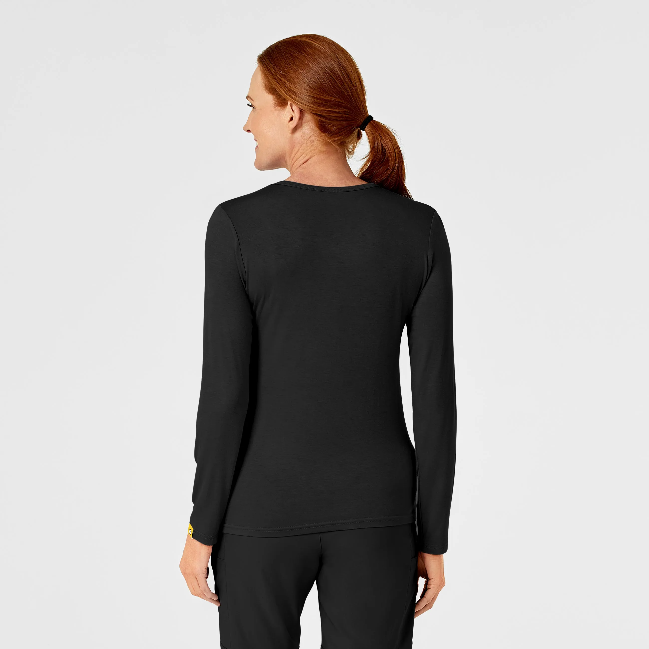 Long Sleeve Silky Tee - Black