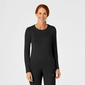 Long Sleeve Silky Tee - Black