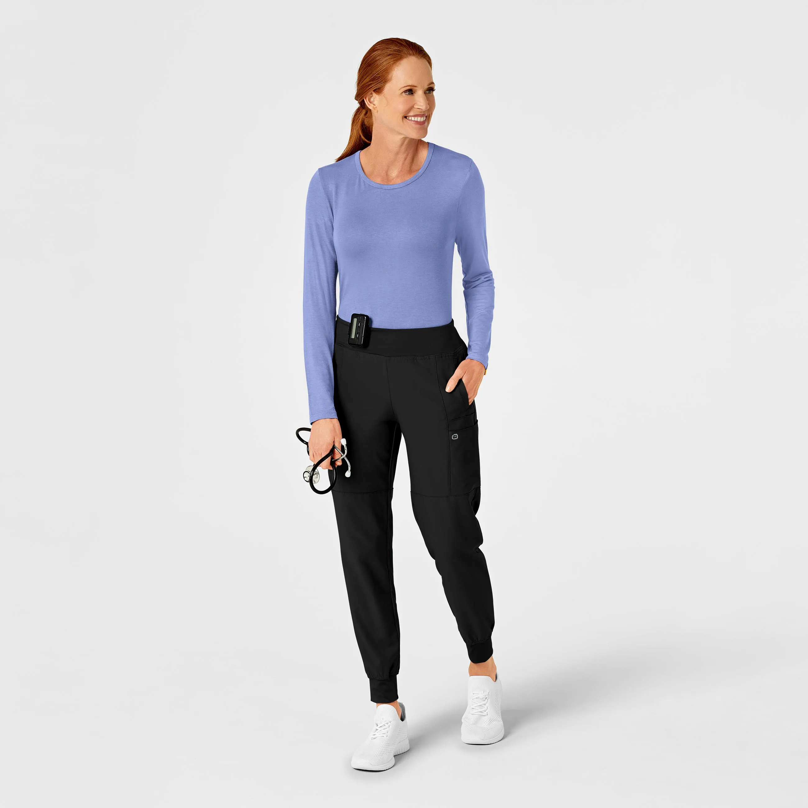 Long Sleeve Silky Tee - Ceil Blue