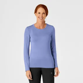 Long Sleeve Silky Tee - Ceil Blue