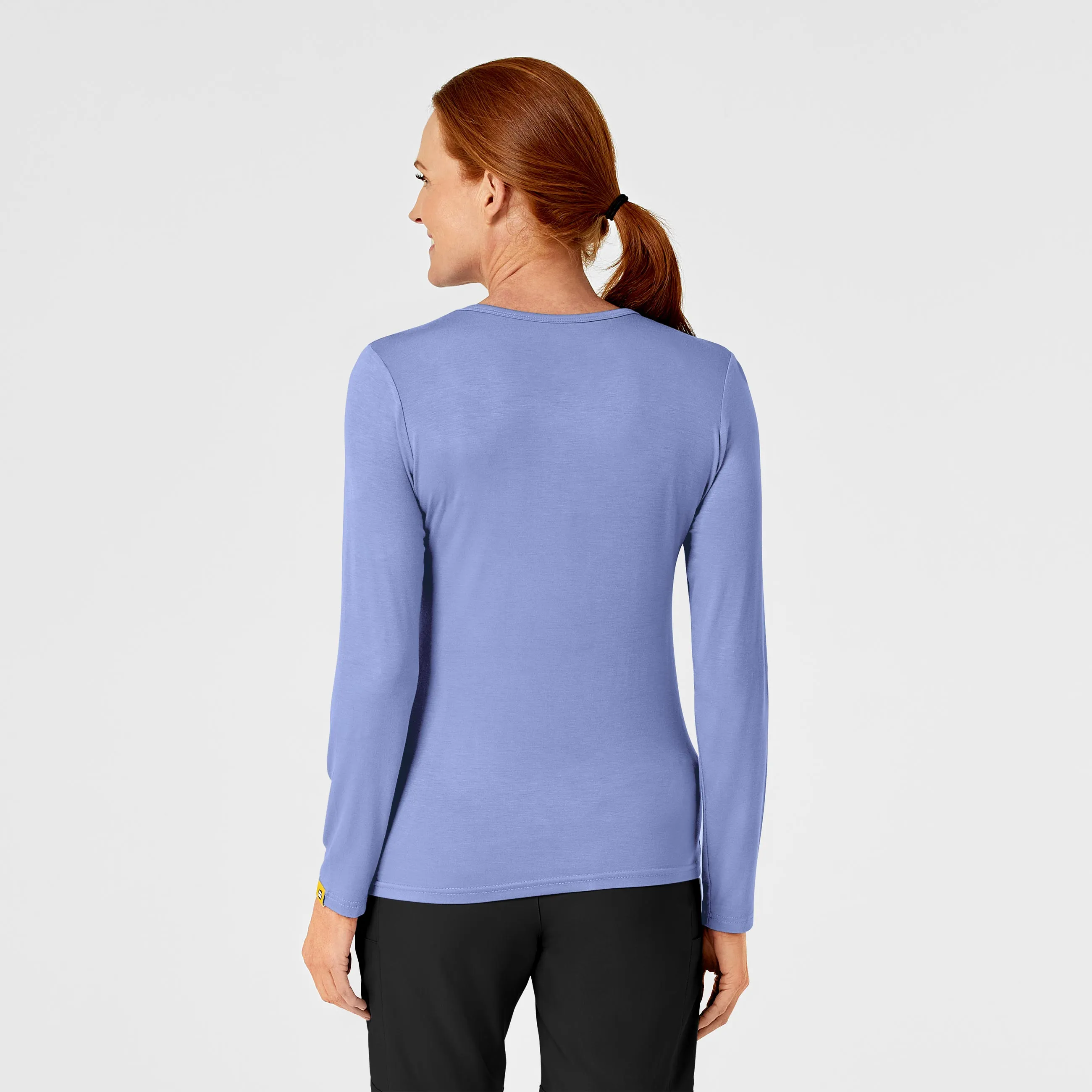 Long Sleeve Silky Tee - Ceil Blue