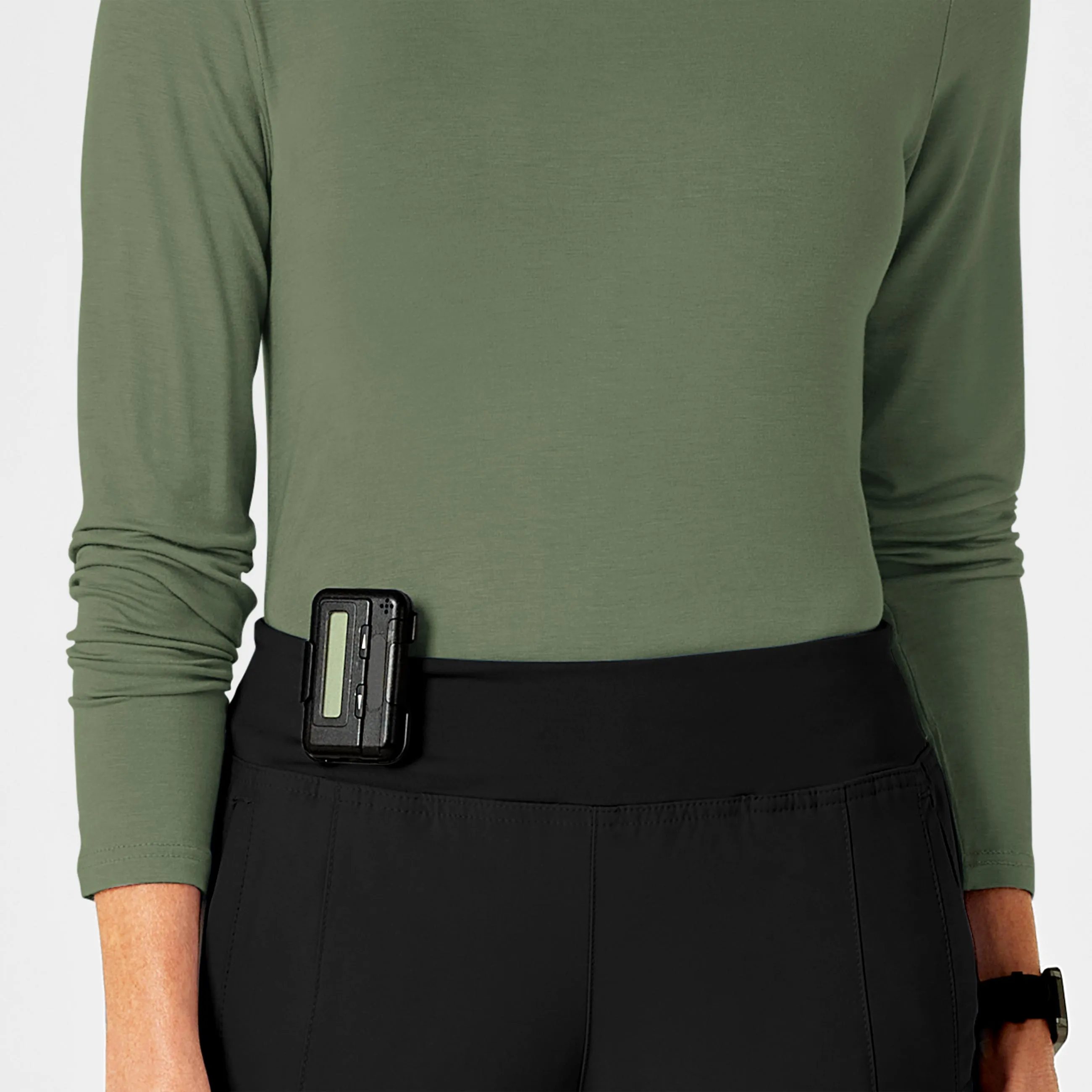 Long Sleeve Silky Tee - Olive