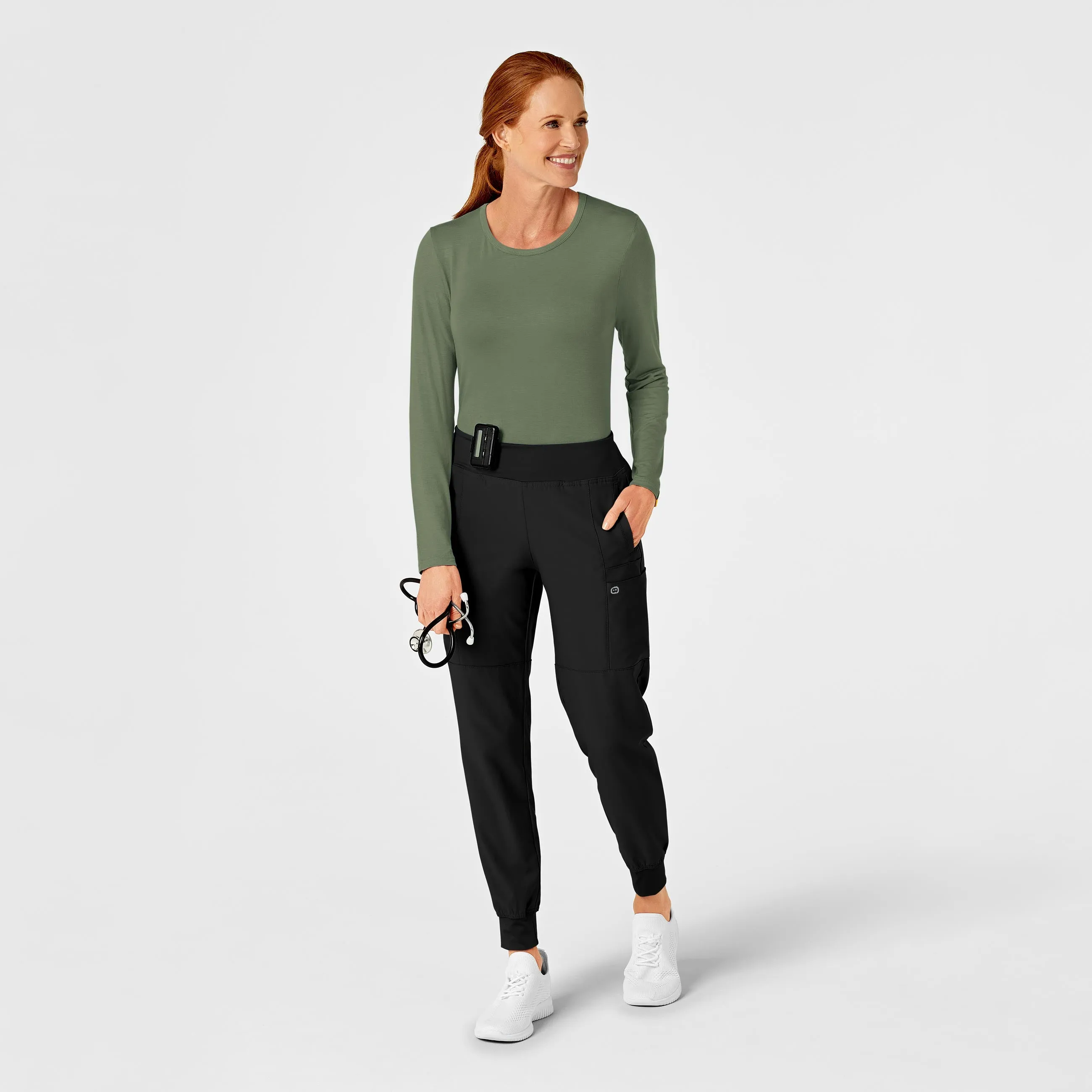 Long Sleeve Silky Tee - Olive