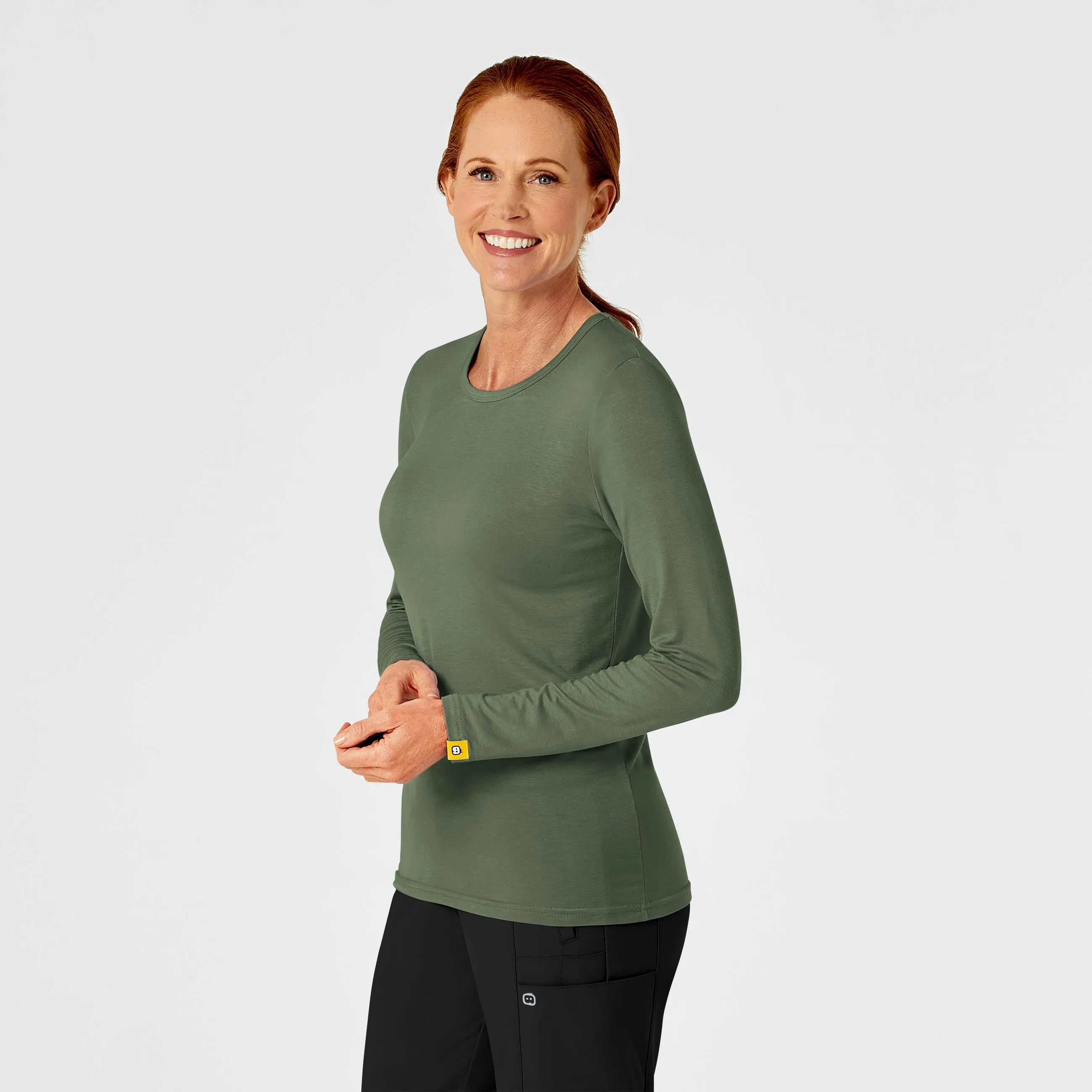 Long Sleeve Silky Tee - Olive