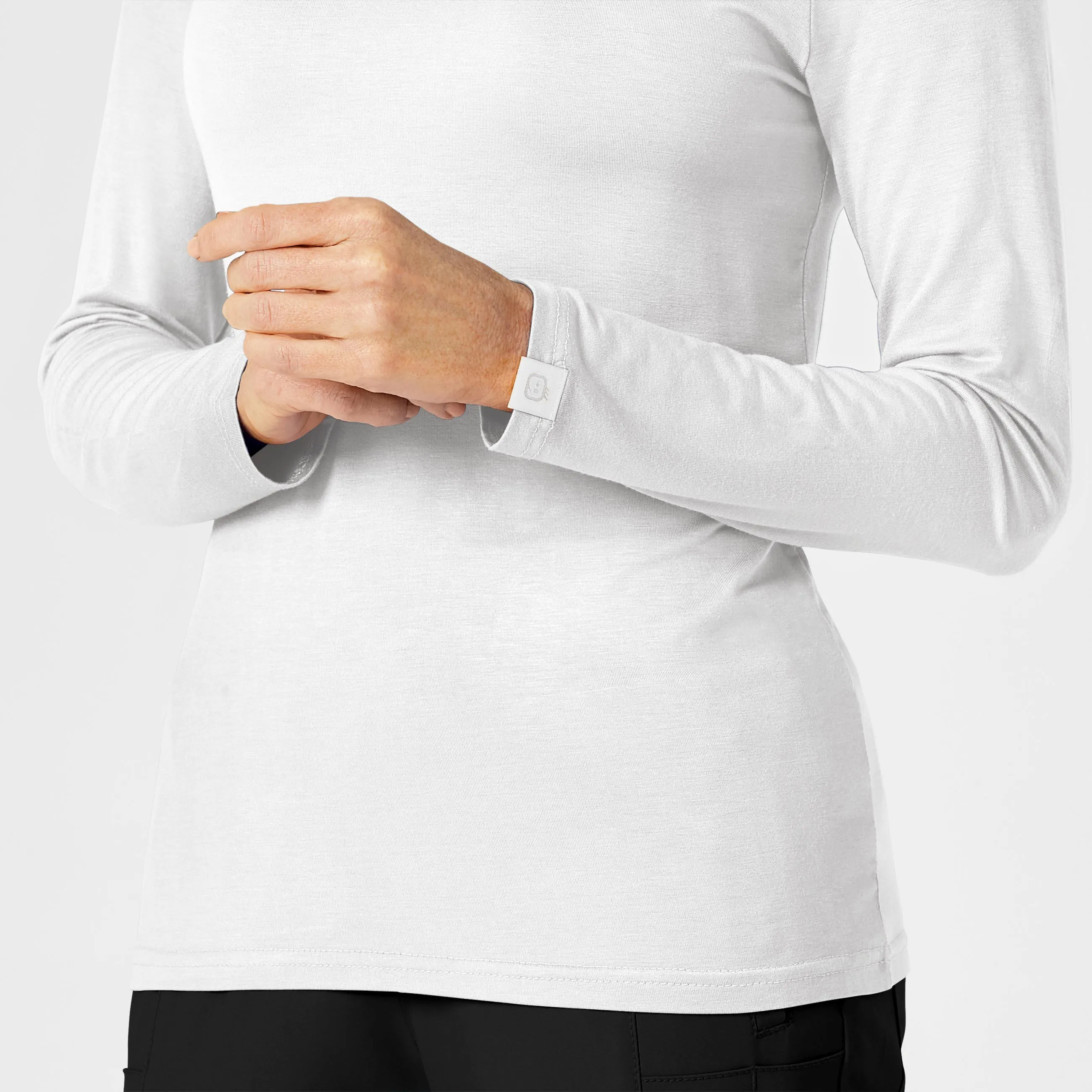 Long Sleeve Silky Tee - White