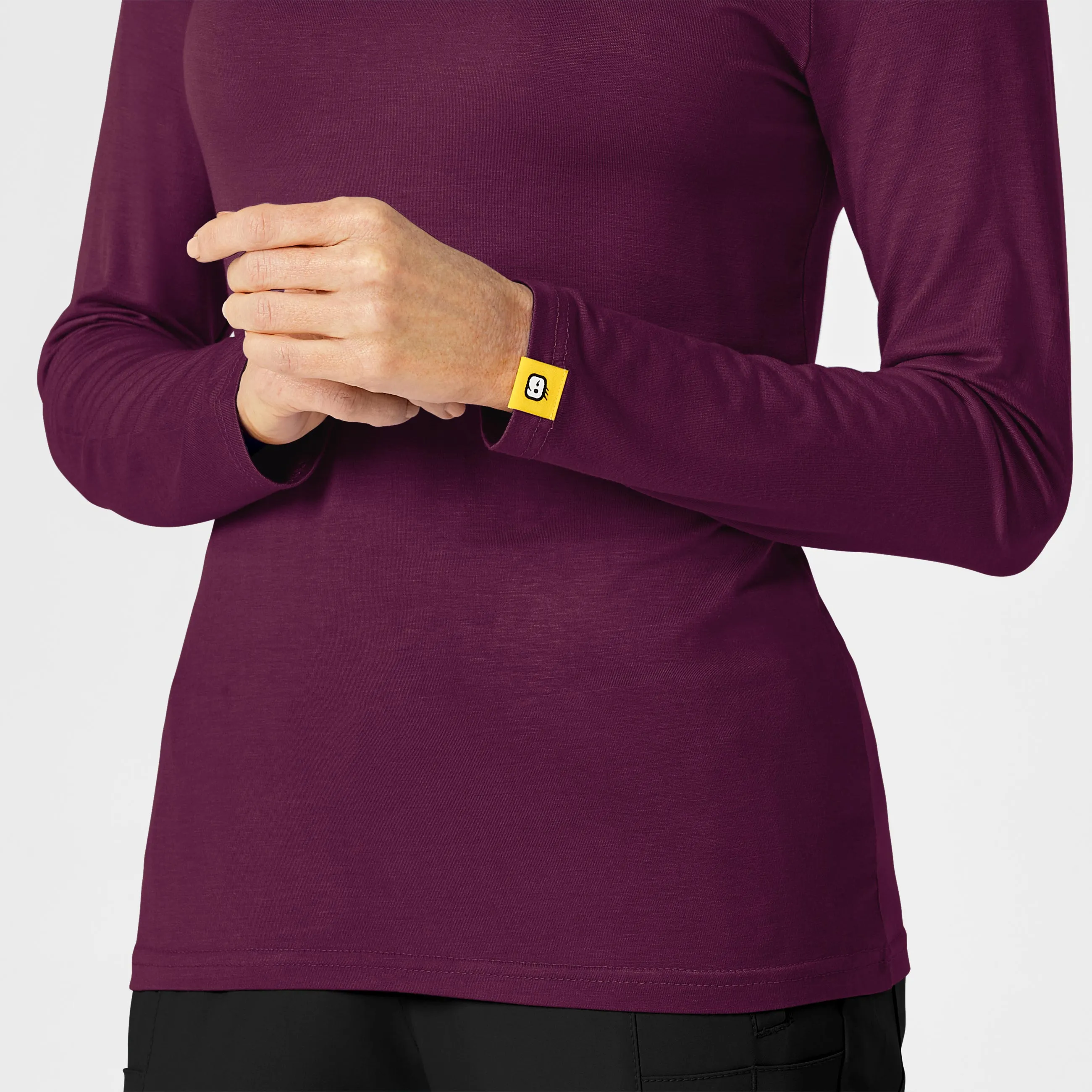 Long Sleeve Silky Tee - Wine