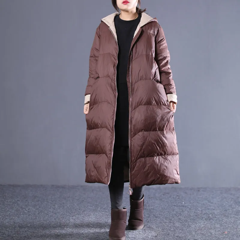 Loose Women Winter Hooded Down Jacket