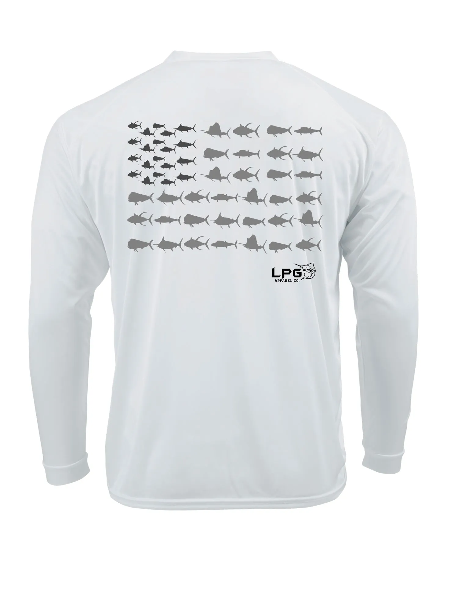 LPG Americano Patriotic Big Game Fish Edition Long Sleeve Performance UPF 50   T-Shirt