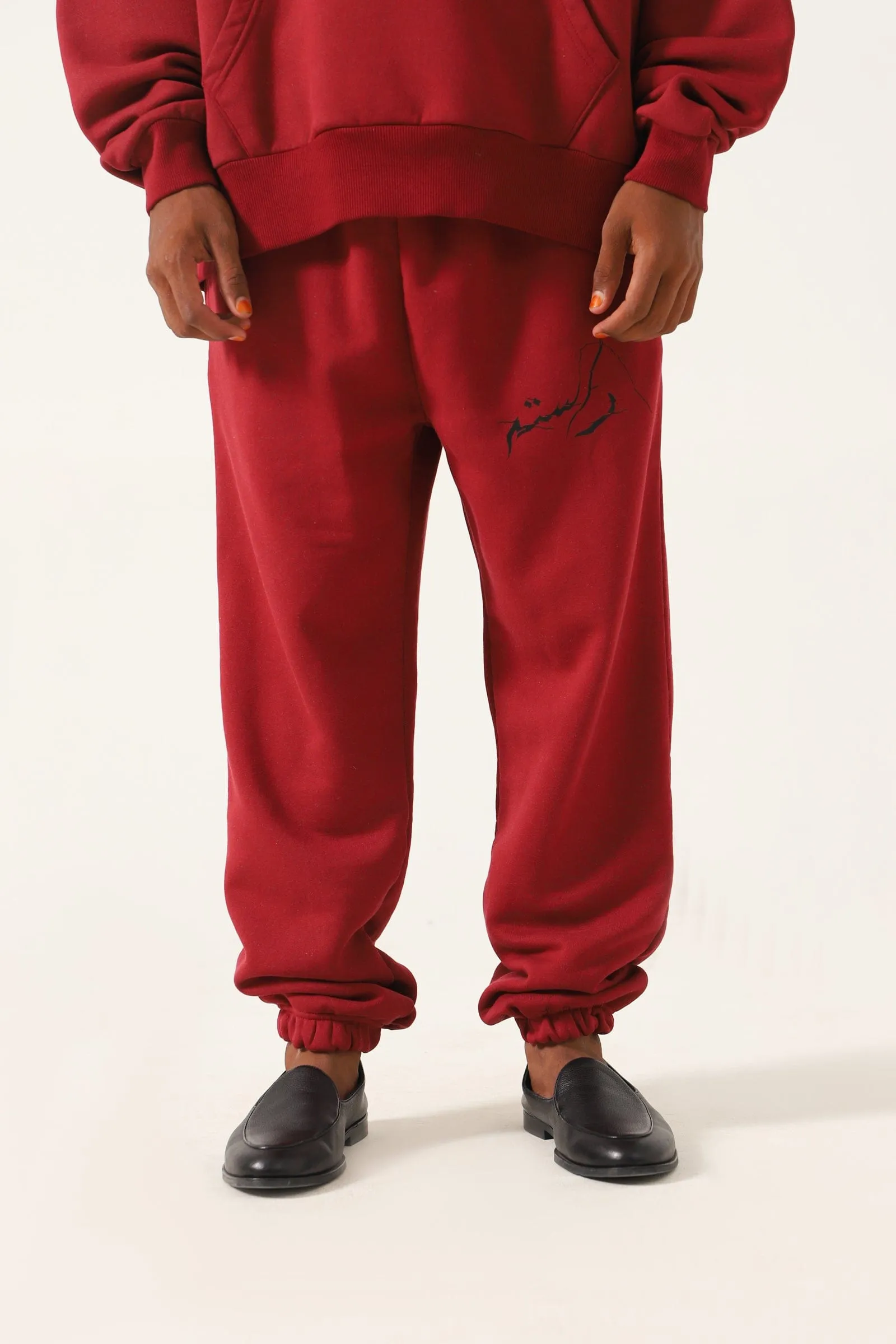 MAROON LOGO TROUSERS