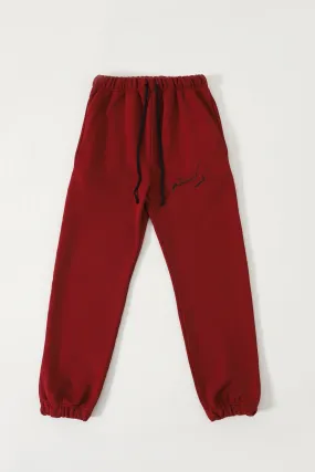 MAROON LOGO TROUSERS