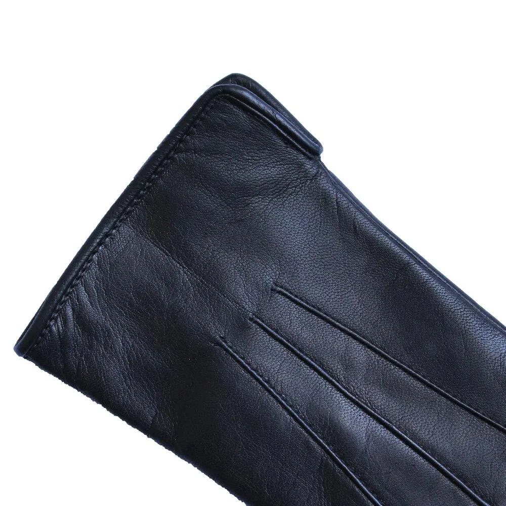 Maya - Women's Fur Lined Lambskin Leather Gloves