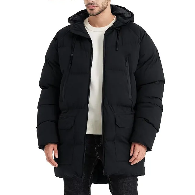 Men's Long Winter Warm Quilted Jacket