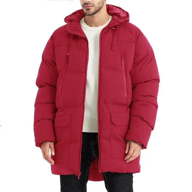 Men's Long Winter Warm Quilted Jacket