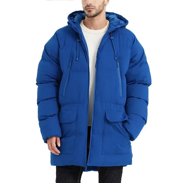 Men's Long Winter Warm Quilted Jacket