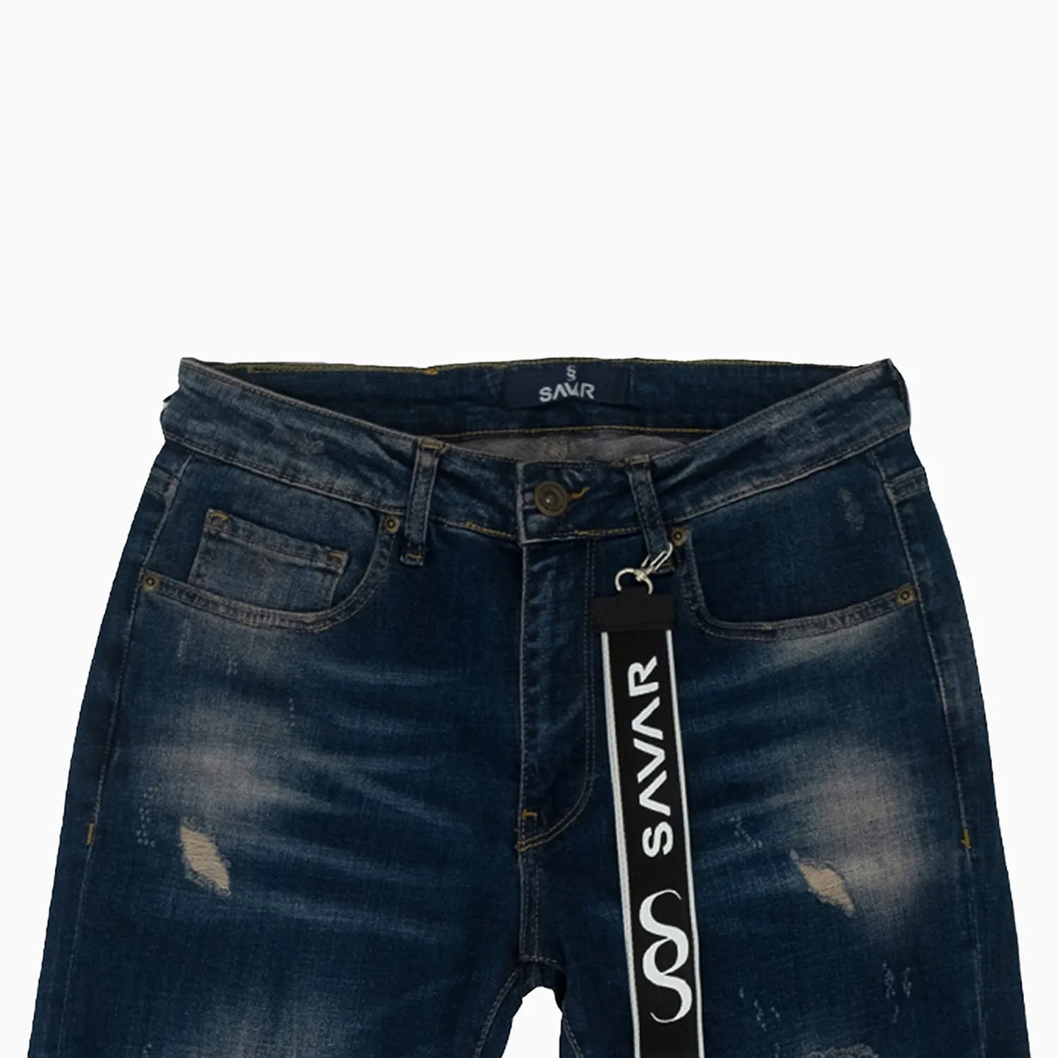 Men's Ripped Tint Wash Denim Pant