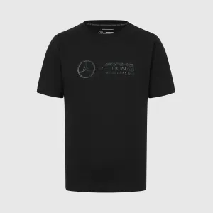 Mercedes Benz AMG Petronas F1 Men's Stealth Large Logo T-Shirt -Black