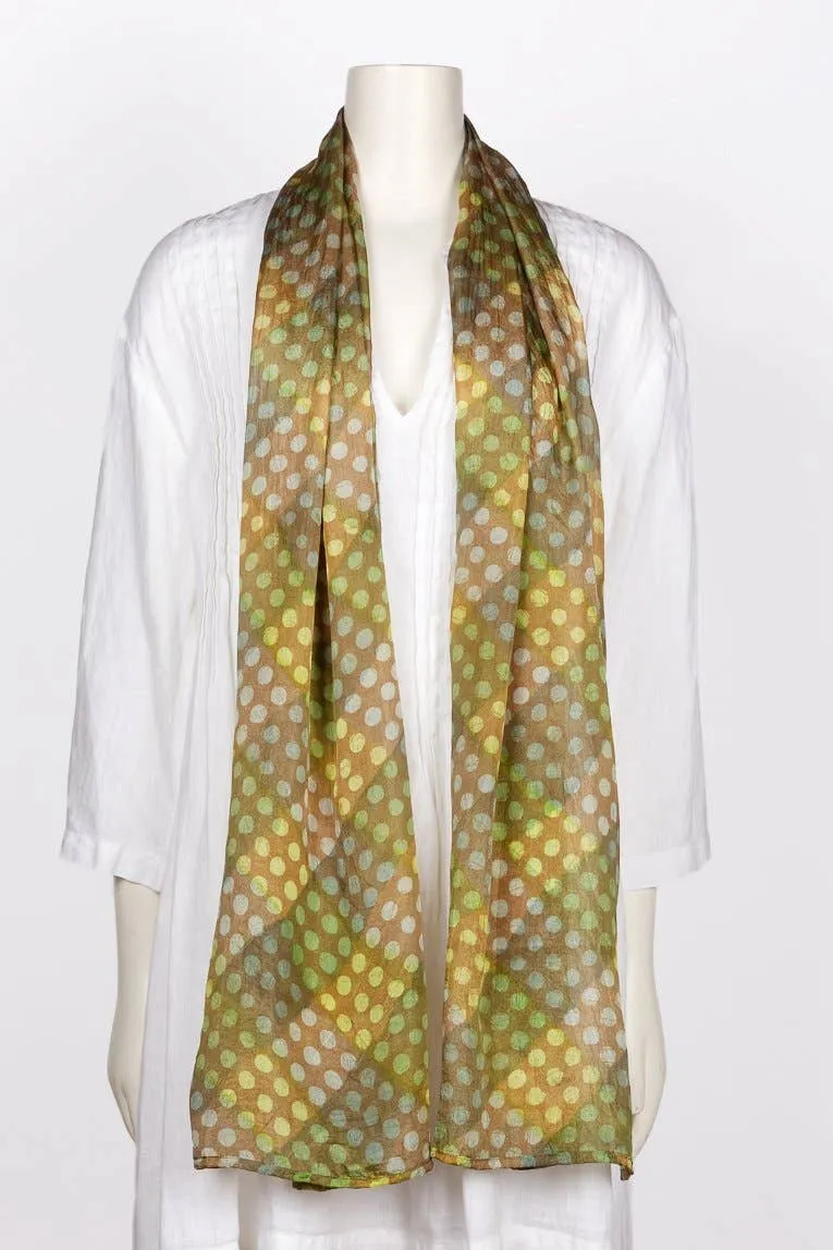 Mila Polka Dot Silk Scarf