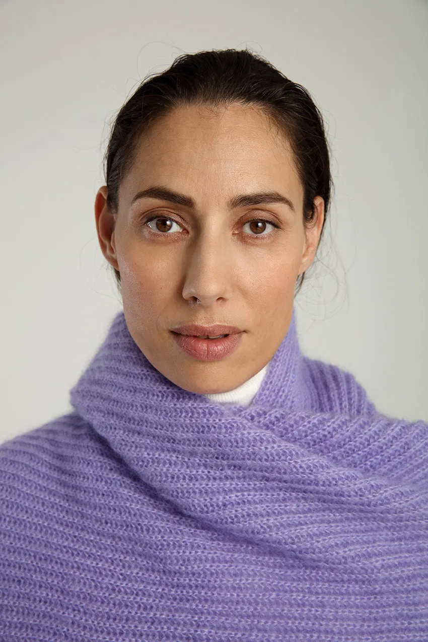 MILLER RIBBED SCARF - Lavender