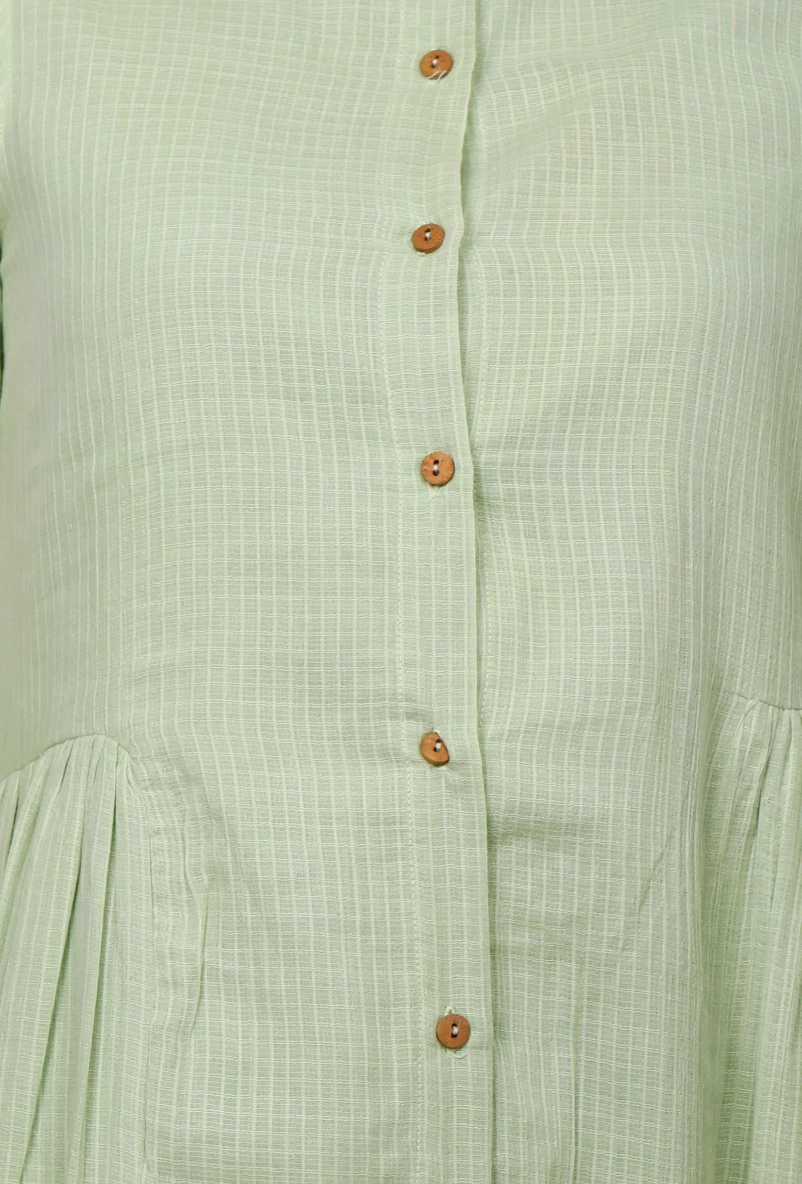 Mint Green Cotton Kota  Kurta