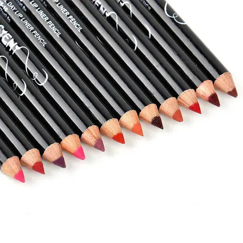 Miss Beauty New Pack Of 12 Lipstick lip pencil and Lip liner For Girls and For Women