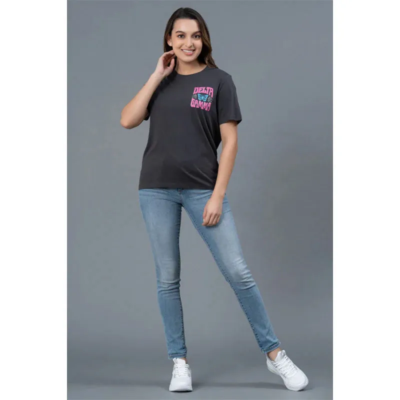 Mode by RedTape Half Sleeves Casual T-Shirt for Women | Casual Graphic Print Round Neck T-Shirt