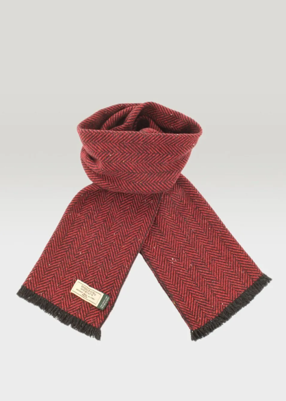 Mucros Donegal Scarf | Red Herringbone