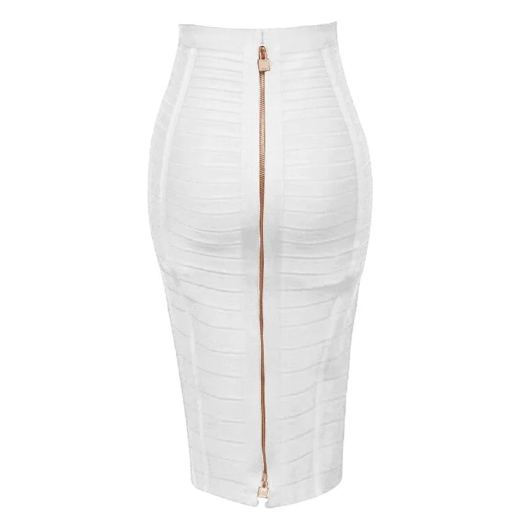 Multi-color Elastic Zipper Bodycon Summer Pencil Skirts