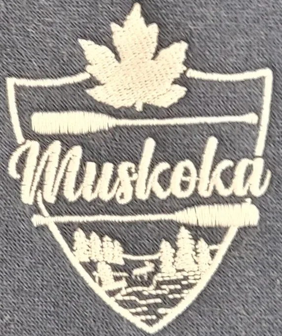 Muskoka Crest Full Zip Heavy Hoodie-navy