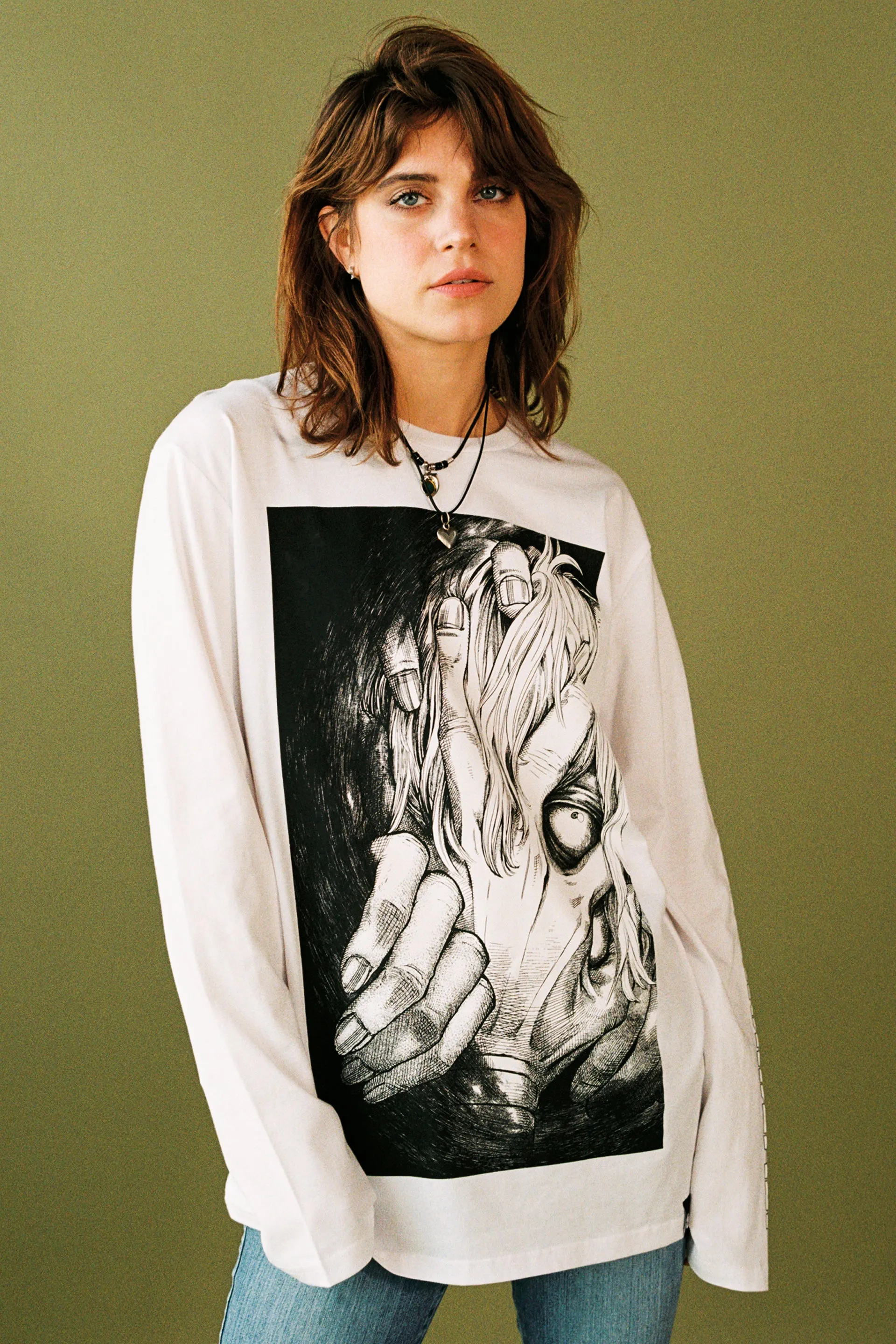 My Hero Academia Shigaraki Long Sleeve Tee - White