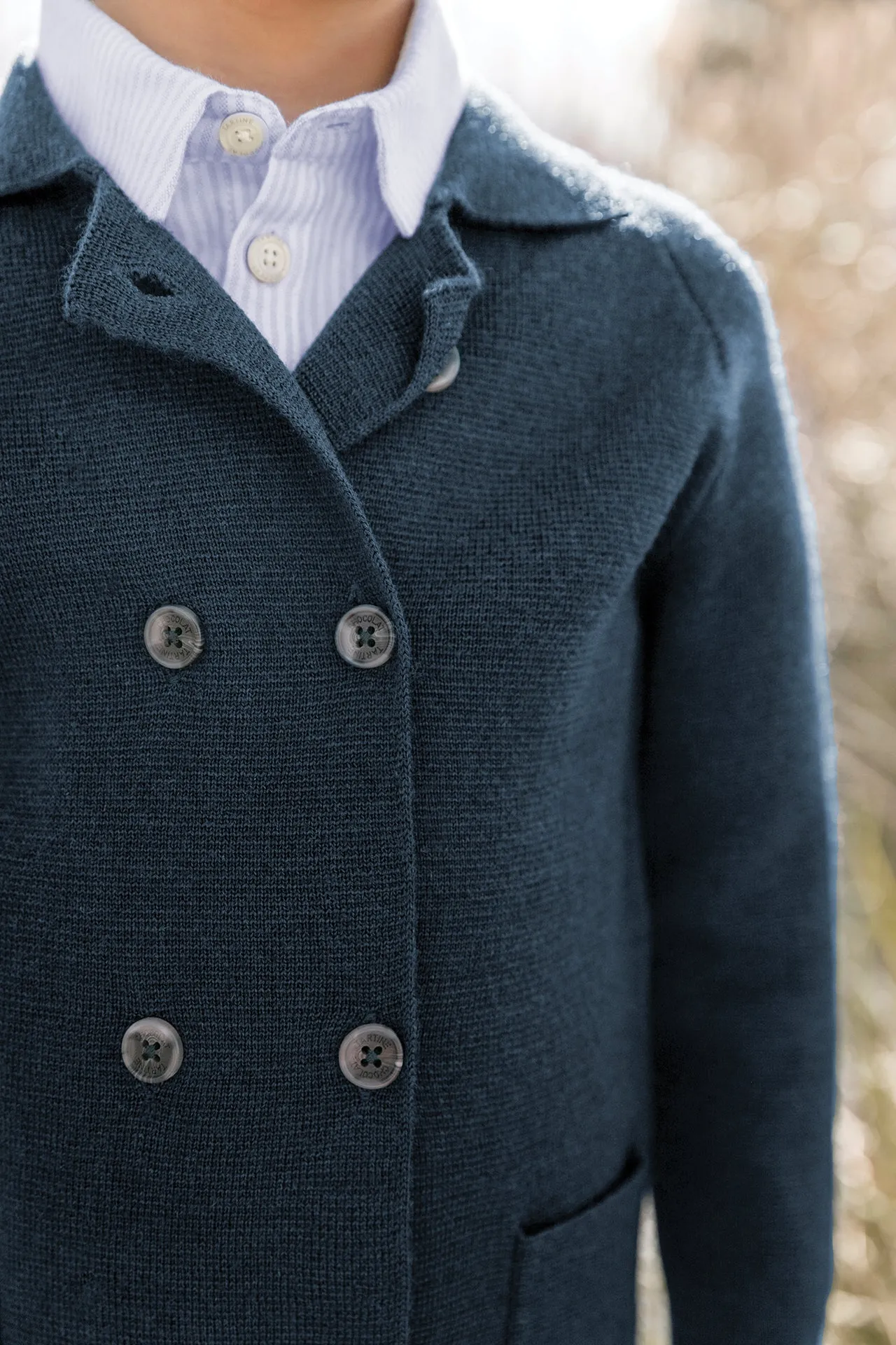 Navy Knit Jacket