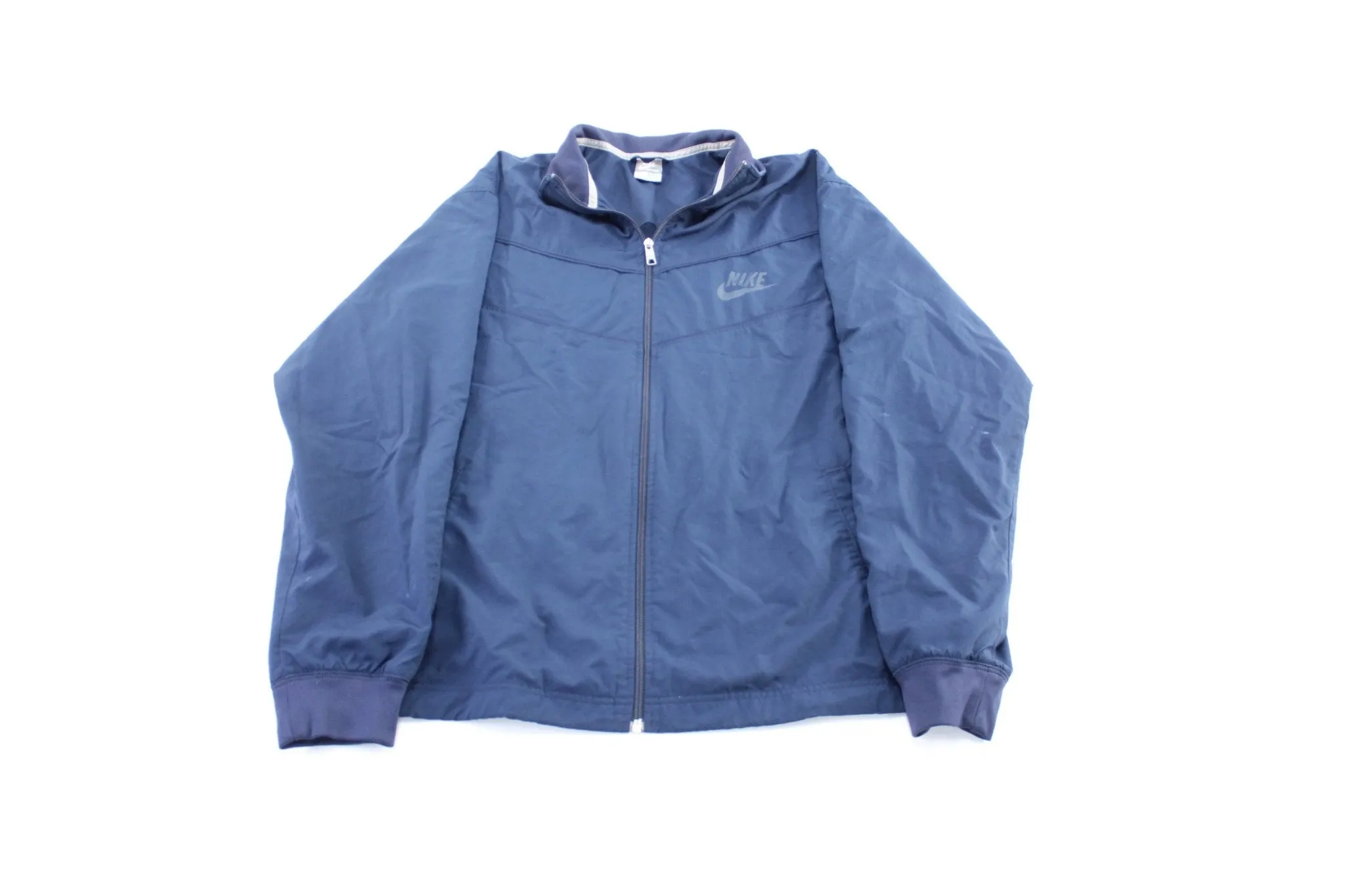 Nike Logo Blue Track Zip Up Jacket