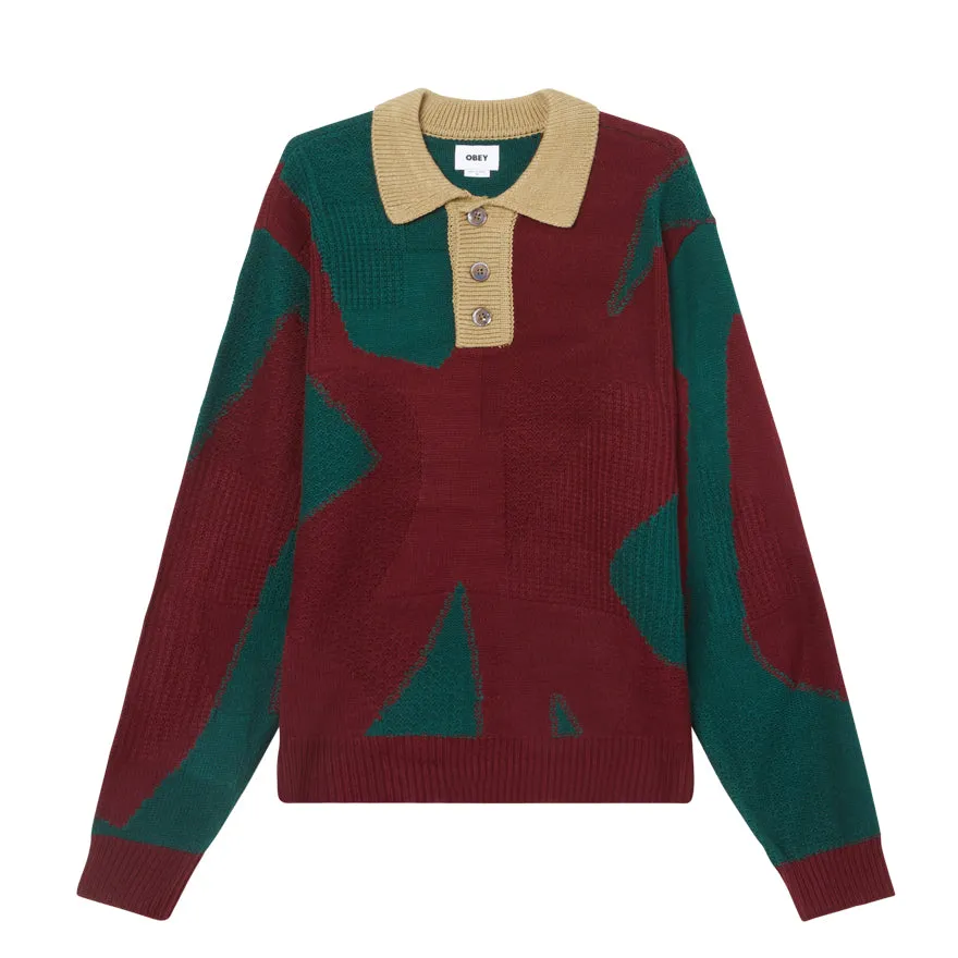 Obey Luca Polo Sweater Ponderosa Pine Multi 151000089 PDP