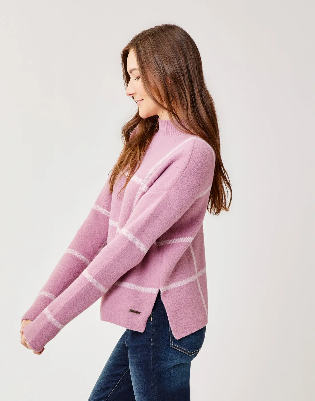 Olivia Plush Sweater: Orchid Birdseye