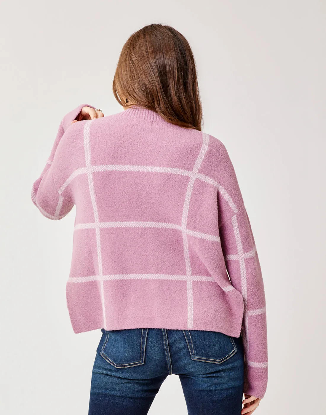 Olivia Plush Sweater: Orchid Birdseye