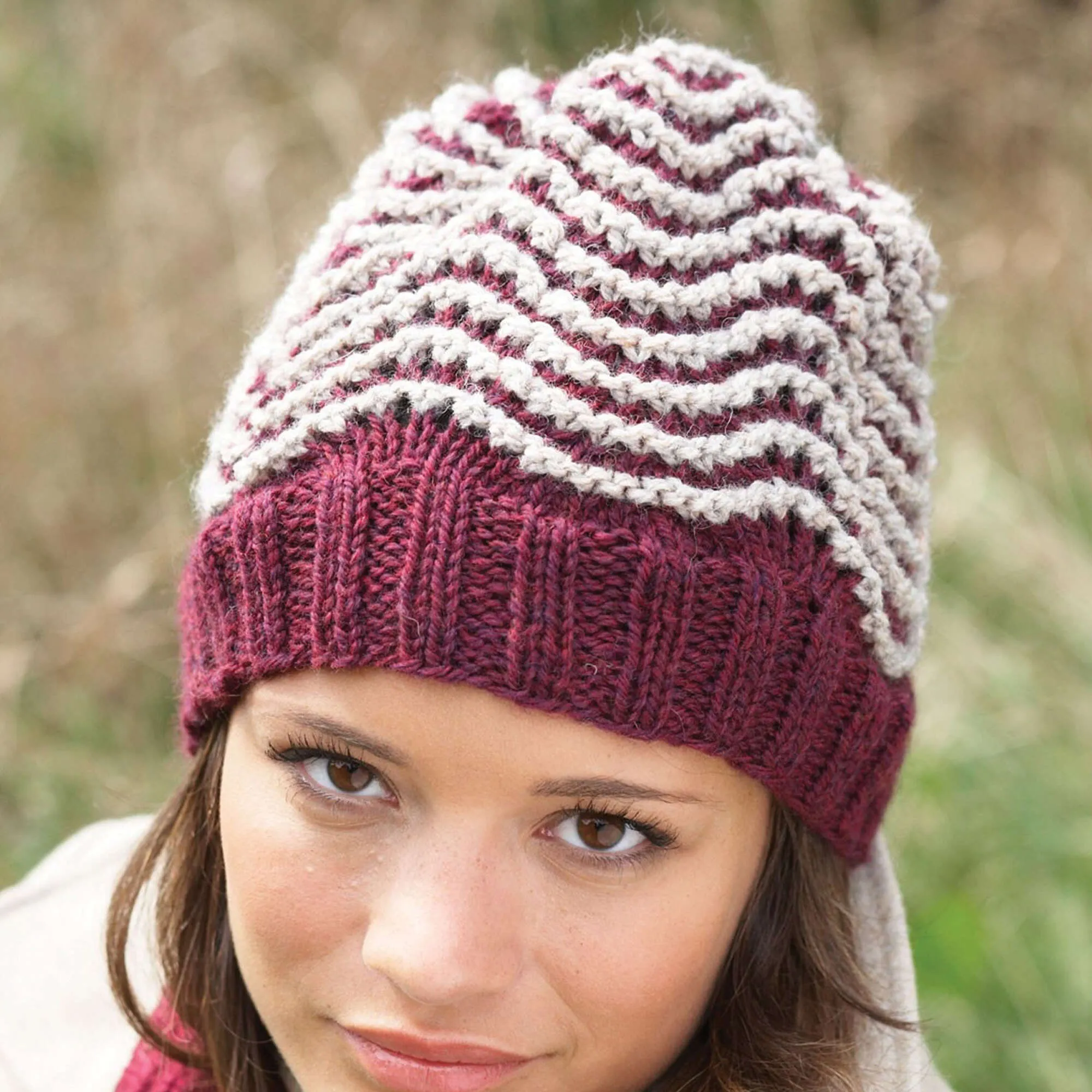 Patons Knit Ripple Hat