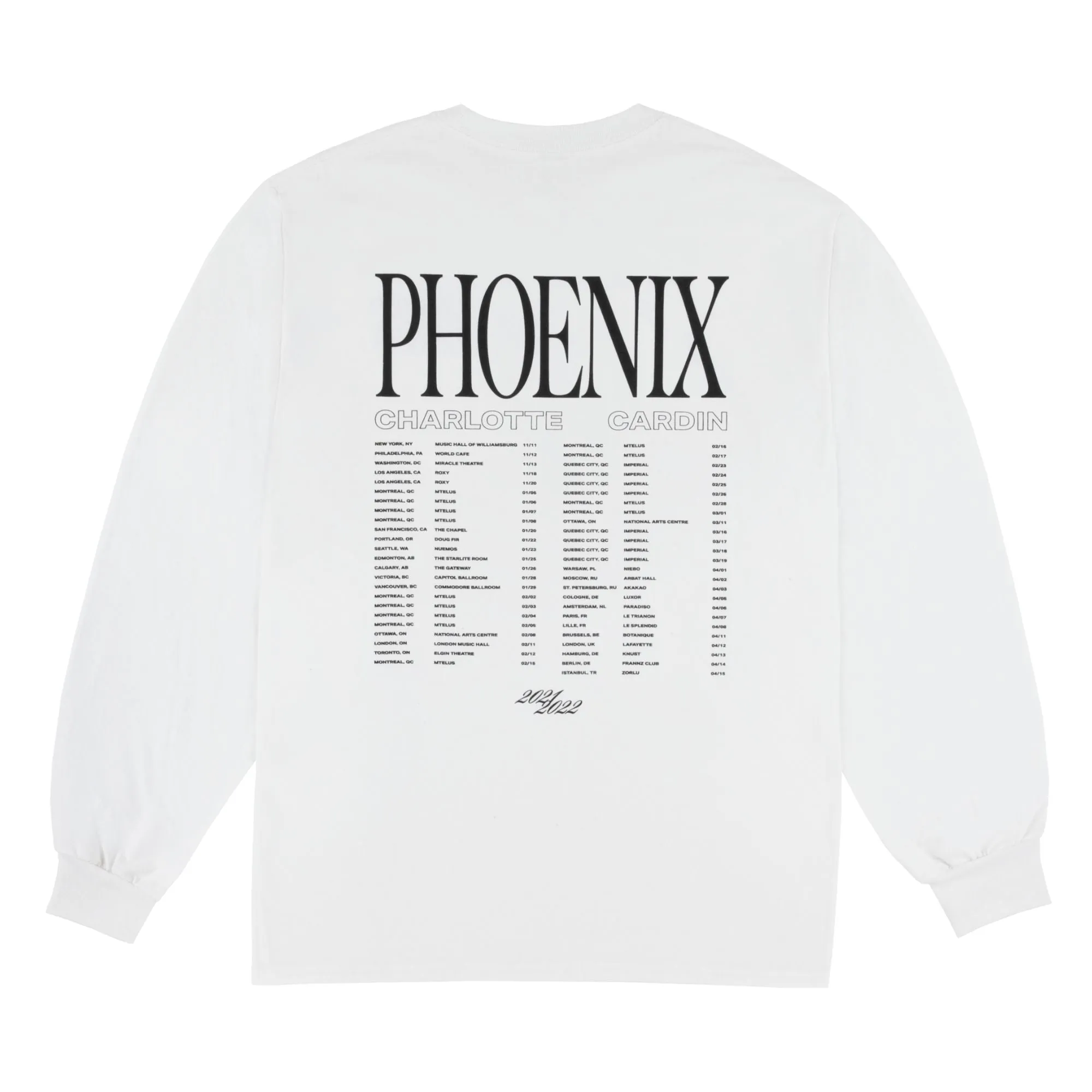 PHOENIX TOUR TEE WHITE LONG SLEEVE