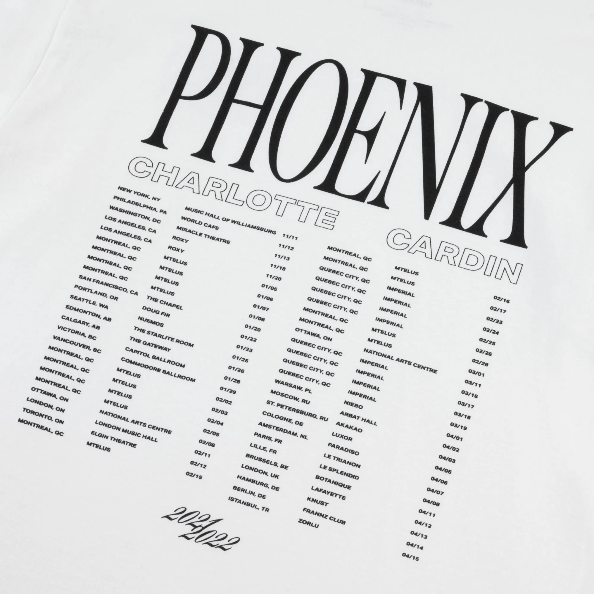 PHOENIX TOUR TEE WHITE LONG SLEEVE