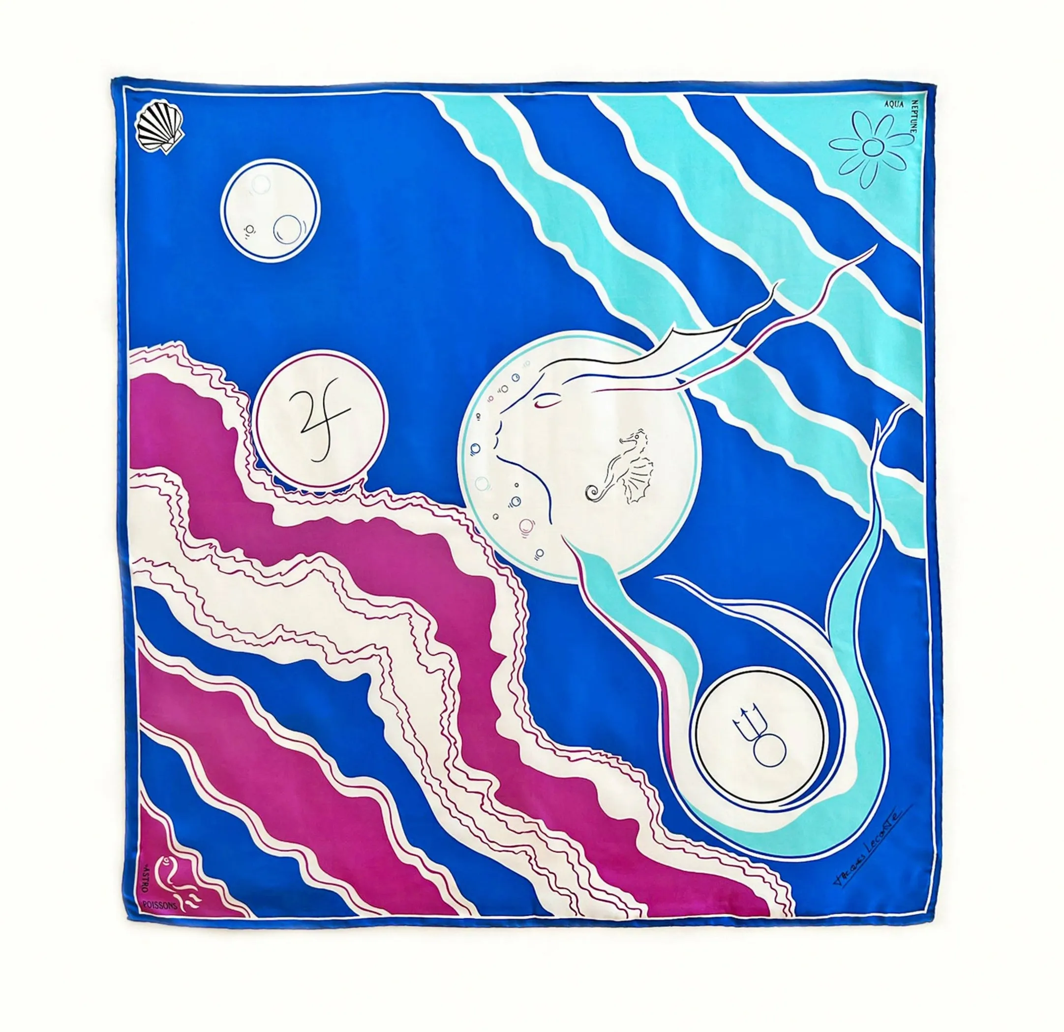 PISCES SILK SCARF - JACQUES LECONTE