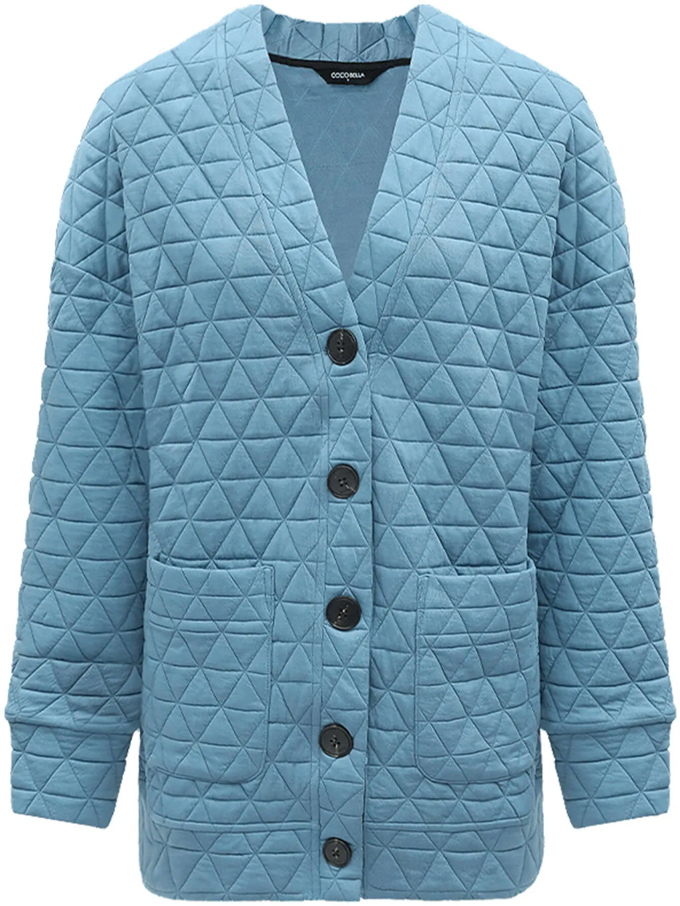 Powder Blue Quilted Coat