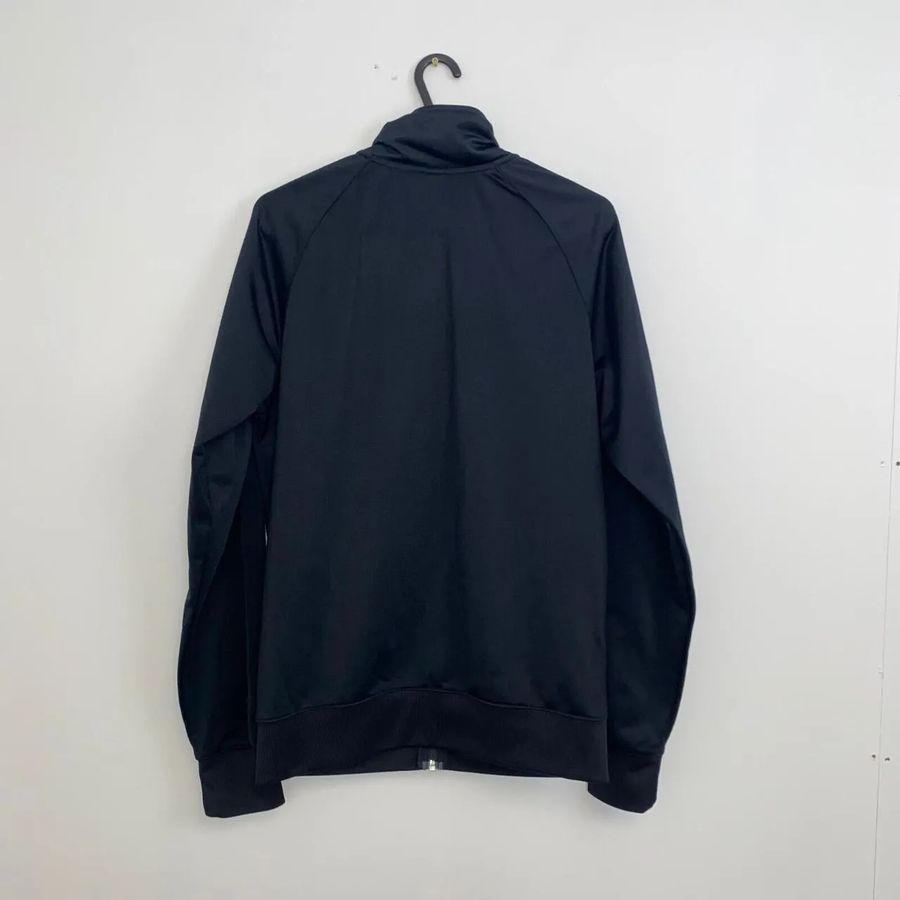 Preowned Vintage Nike Full-Zip Track Top Jacket Mens Size S Black Retro y2k Swoosh Logo.