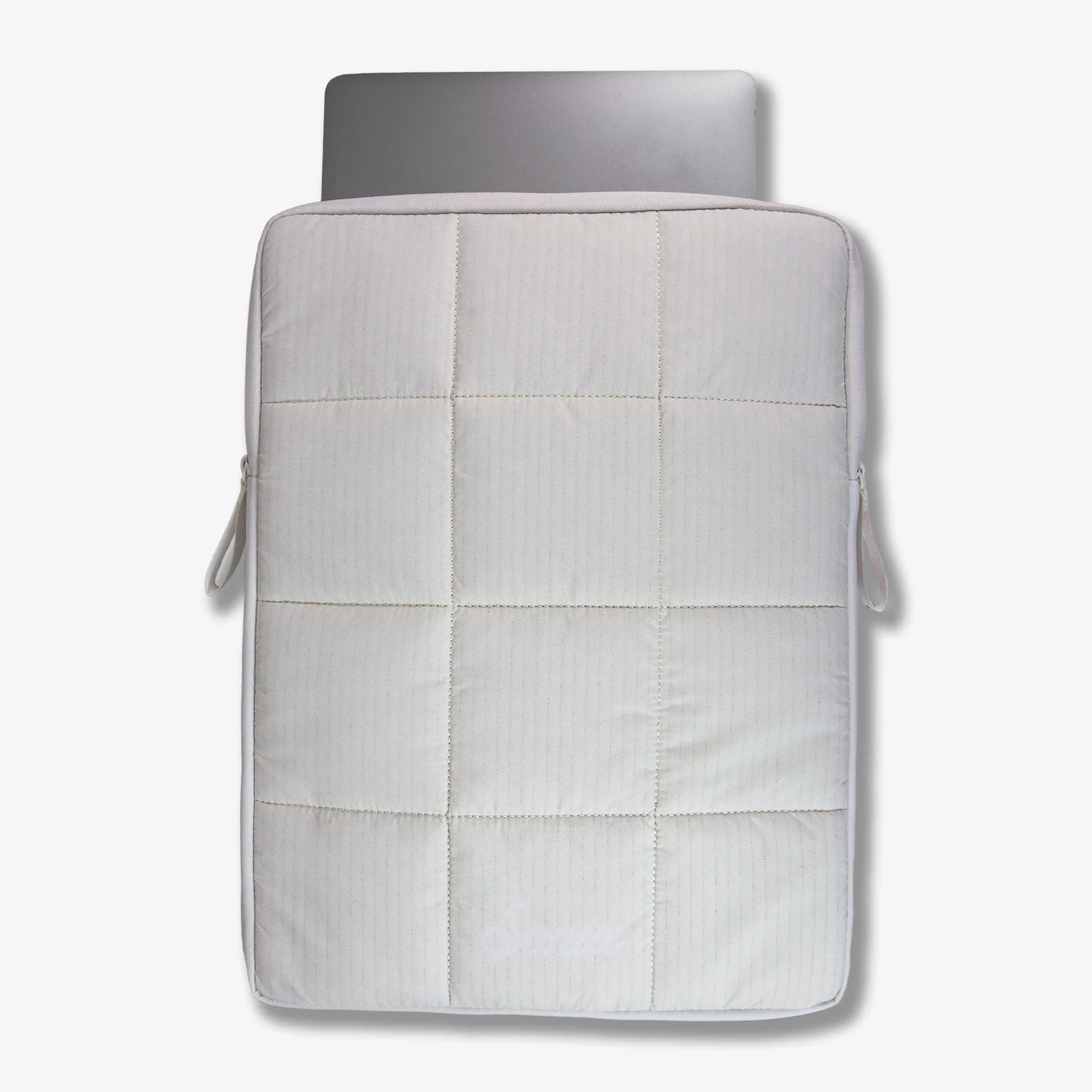 Puffy Laptop Sleeve - Ivory Corduroy