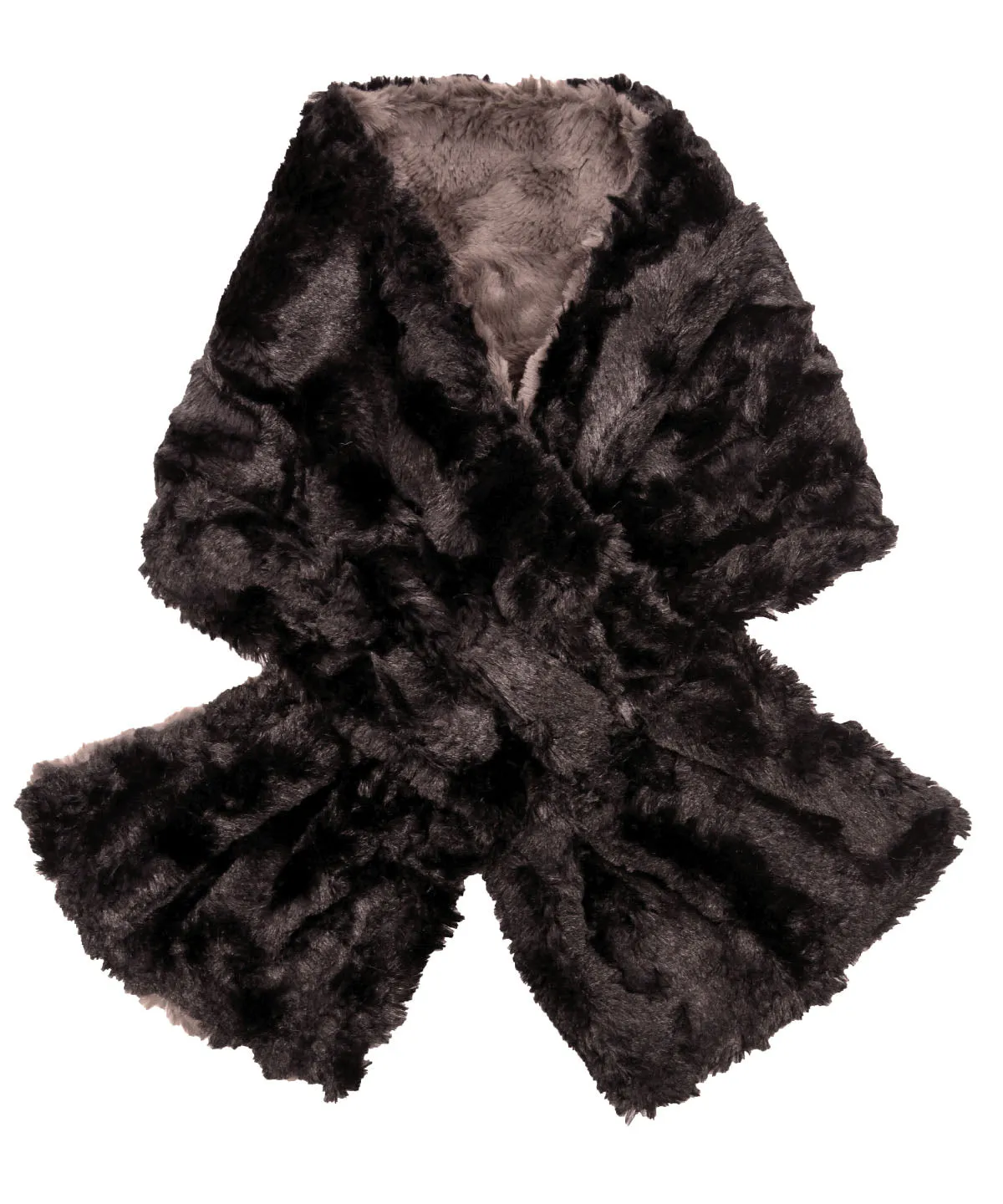 Pull-Thru Scarf - Cuddly Faux Furs in Two Tone Combos