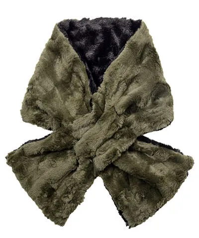 Pull-Thru Scarf - Cuddly Faux Furs in Two Tone Combos