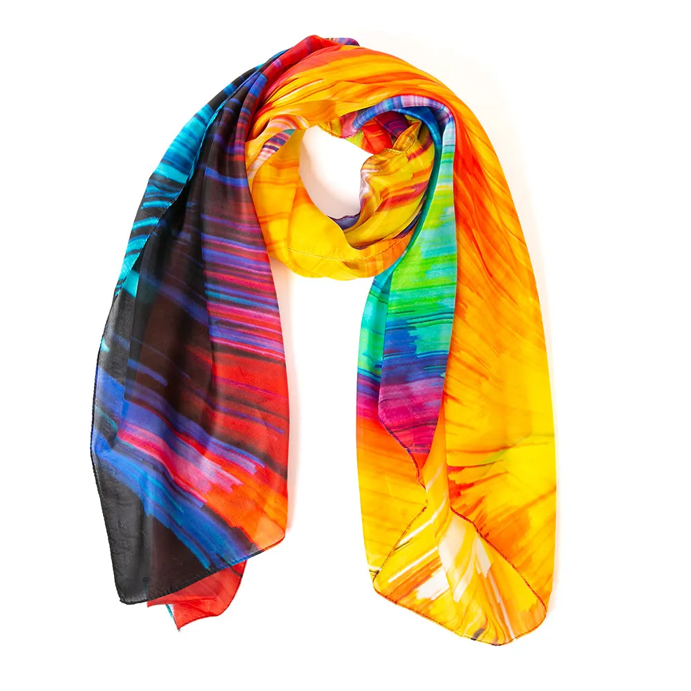 Rainbow Light Silk Scarf