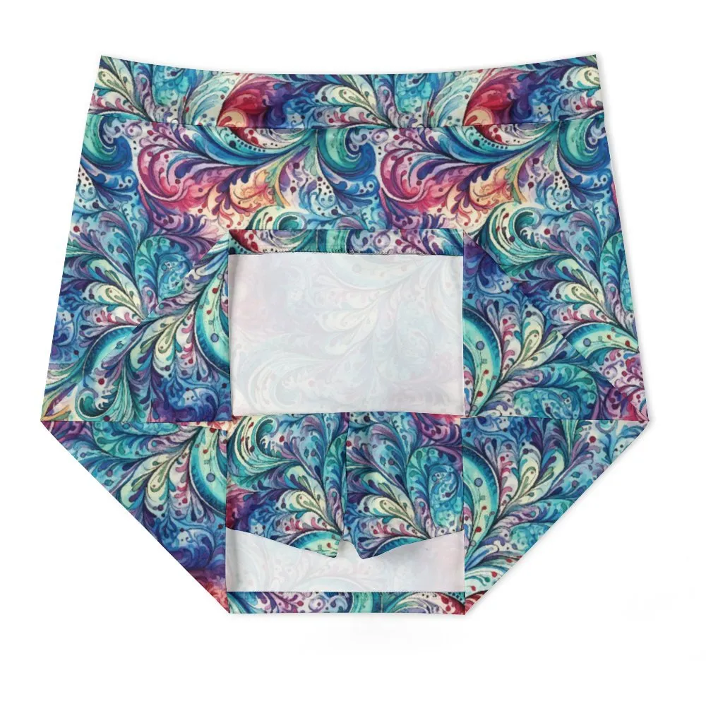 Rainbow Paisley A-Line Skirt with Pocket Light proof trouser skirt